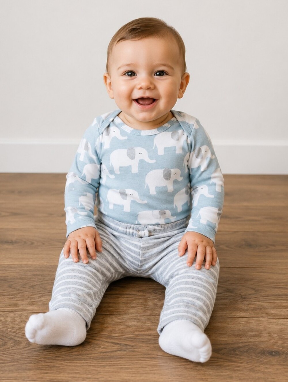 3 months boys elephant outfit